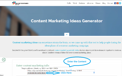 Content-Marketing-Ideas-Generator